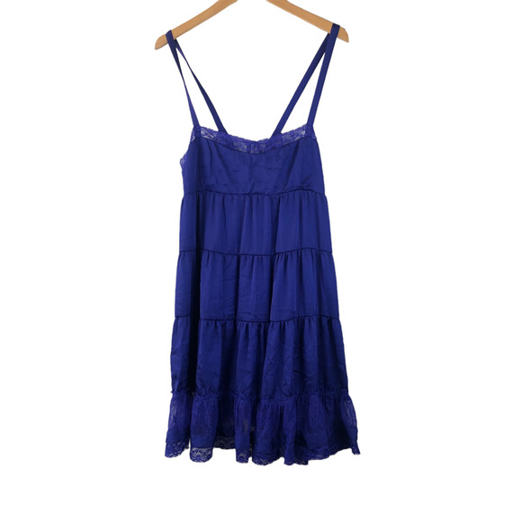Free People Swing Chemise Lace Tiered Babydoll Y2K Style Purple Women's Large - Picture 2 of 10